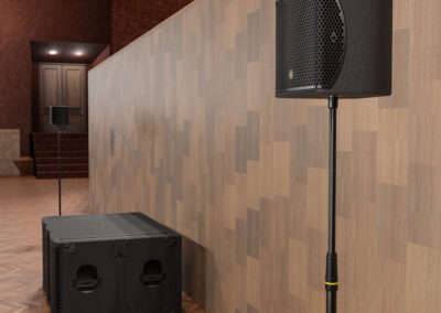 Sting-6Q on a standard microphone stand with a 5/8” thread