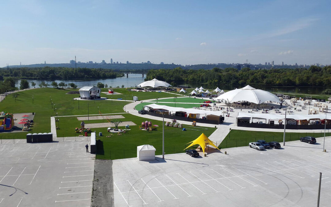 The opening of the Sky Family Park in Kyiv.