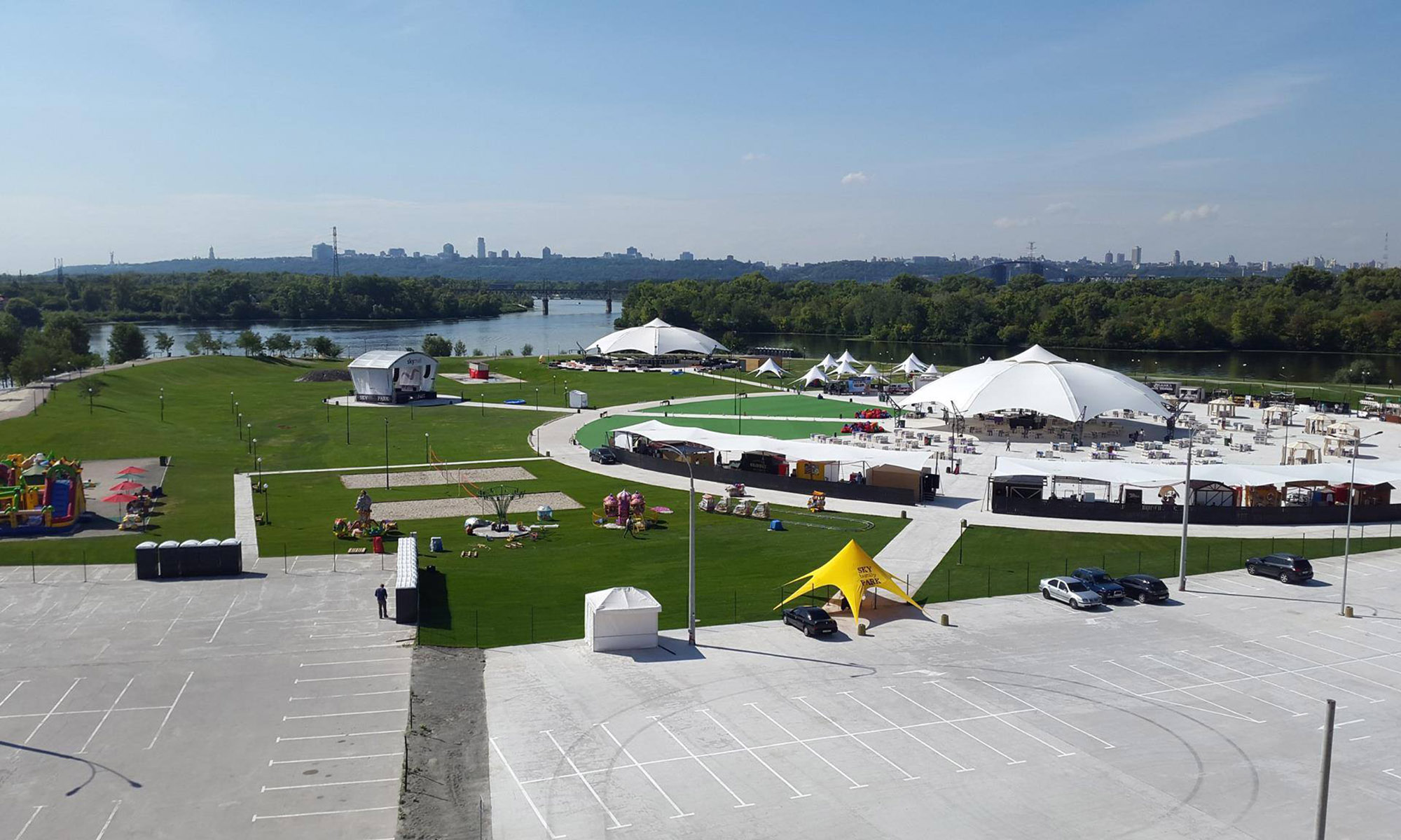 The opening of the Sky Family Park in Kyiv.